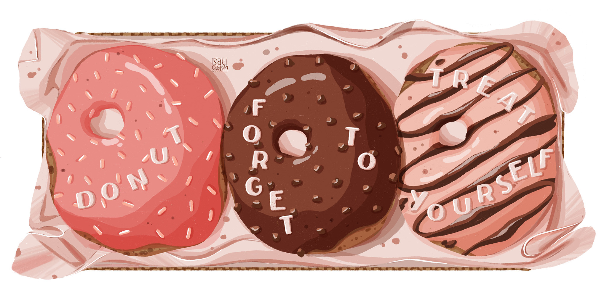 Saturday Sketch Donut forget to treat yourself! Donuts