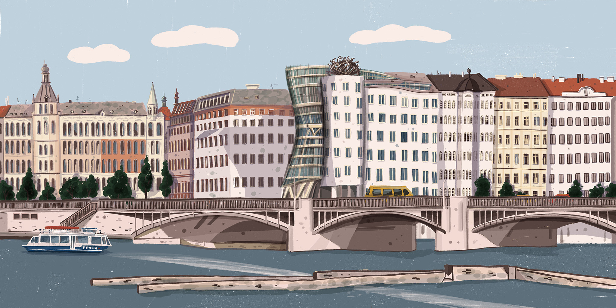 Saturday Sketch Illustration: Dancing House