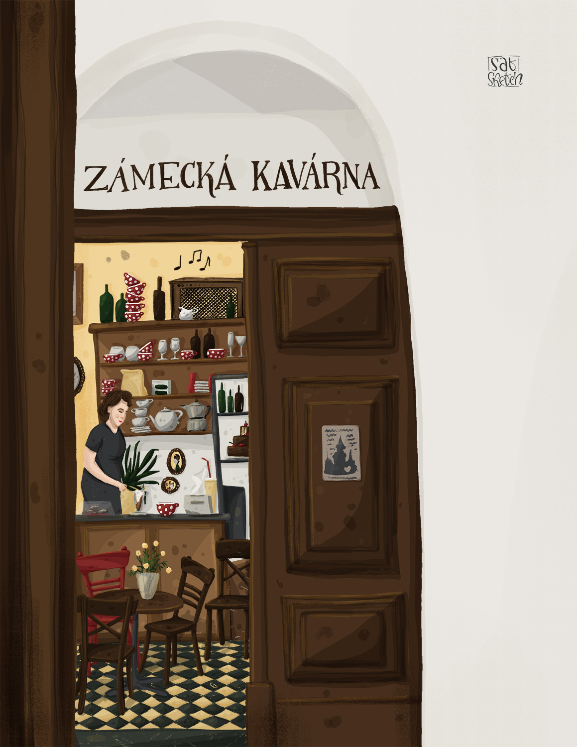 Castle Coffee Shop - Saturday Sketch