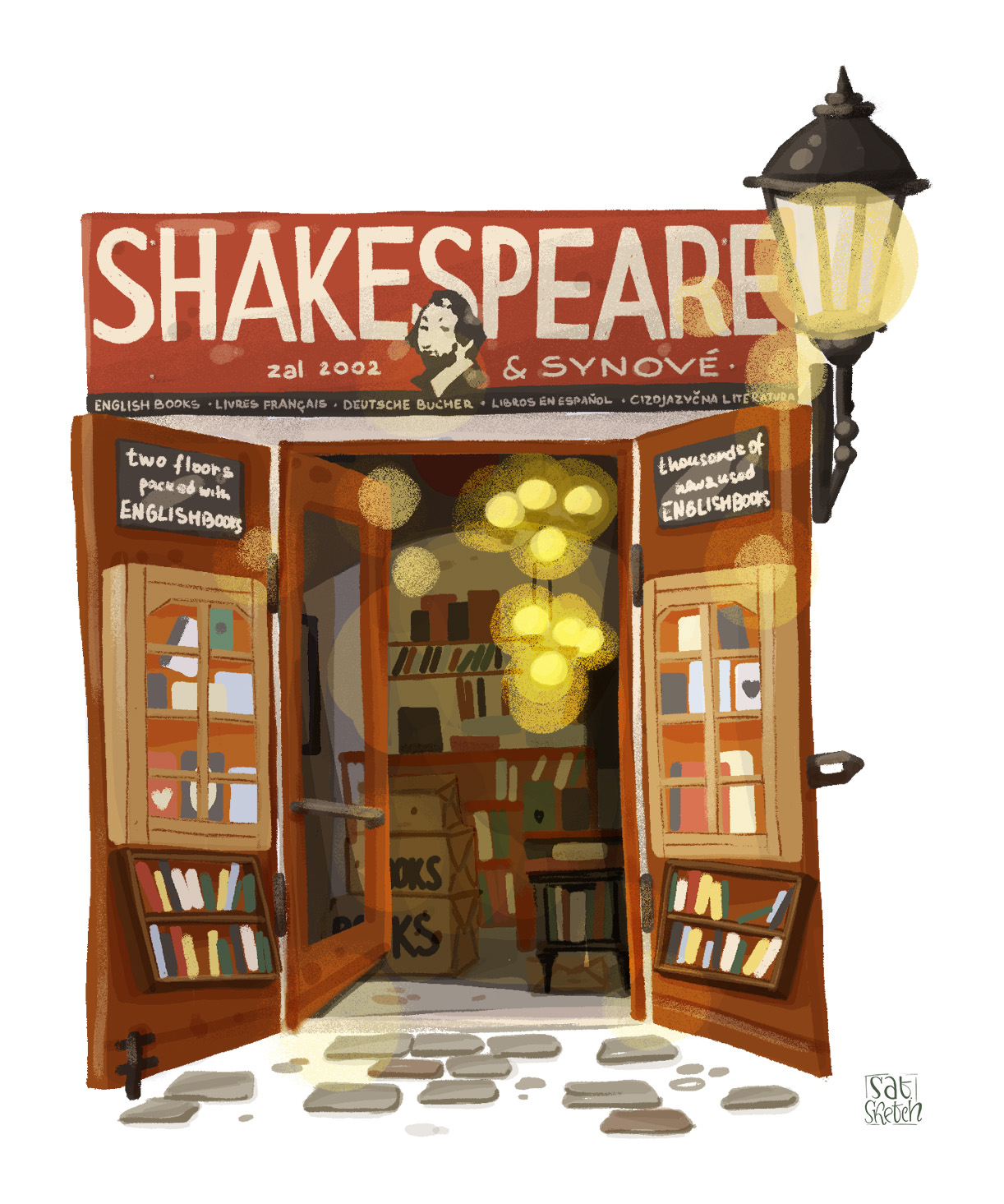 Shakespeare a synove illustration by Saturday Sketch