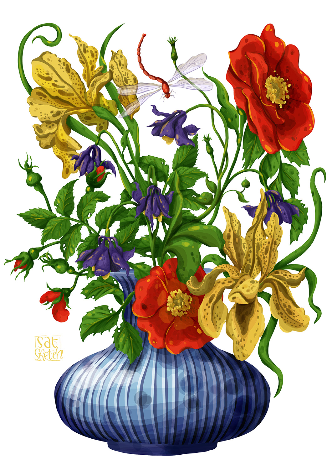 Botanical Illustration by Tatiana Saturday Sketch